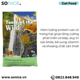  Thức ăn mèo Taste Of The Wild Rocky Mountain 2kg - Roasted Venison & Smoked Salmon, Nai Nướng & Cá Hồi Xông Khói - mèo mẹ & mèo con, nhập USA SONICE. 