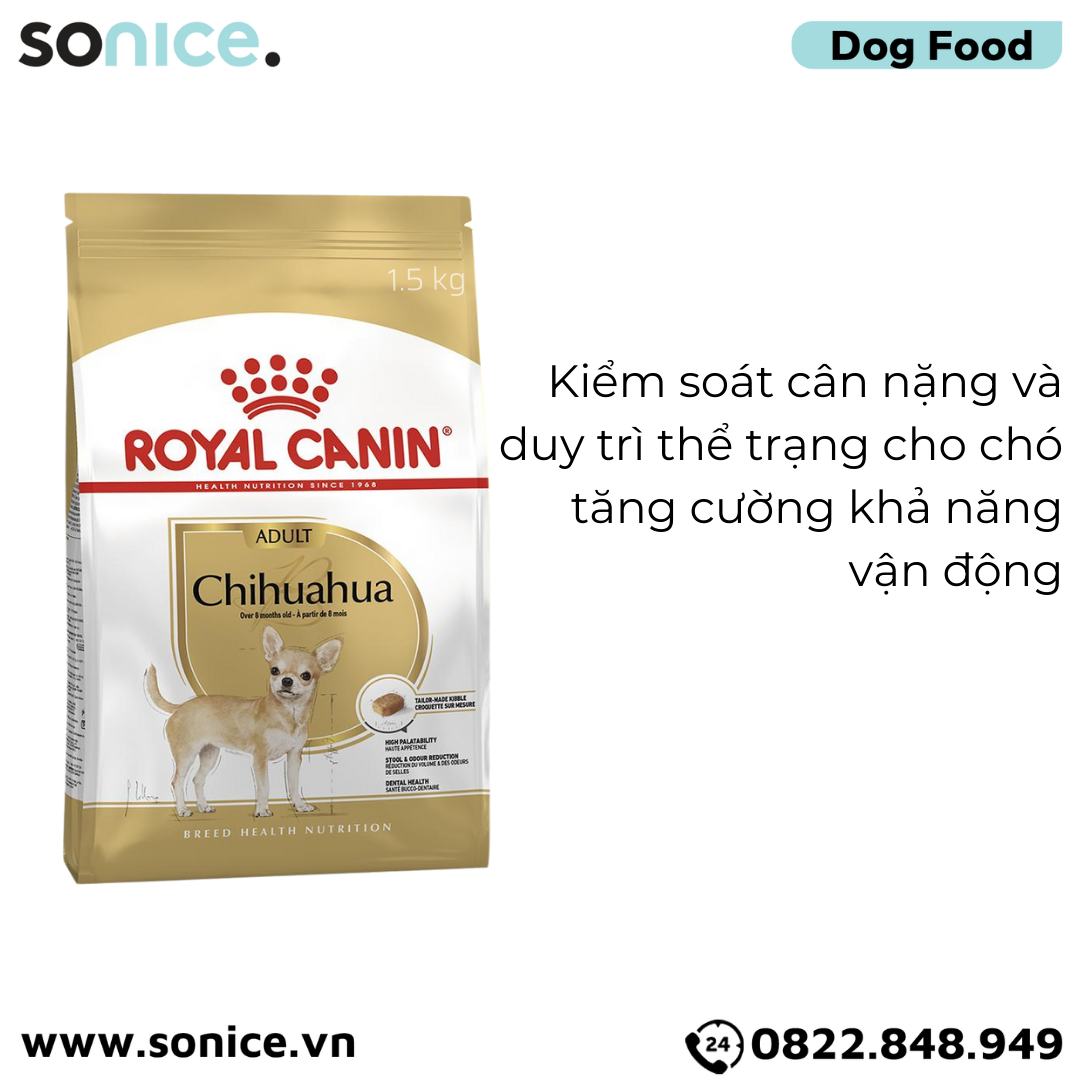  Thức ăn Chó Royal Canin Chihuahua Adult 1.5kg SONICE. 