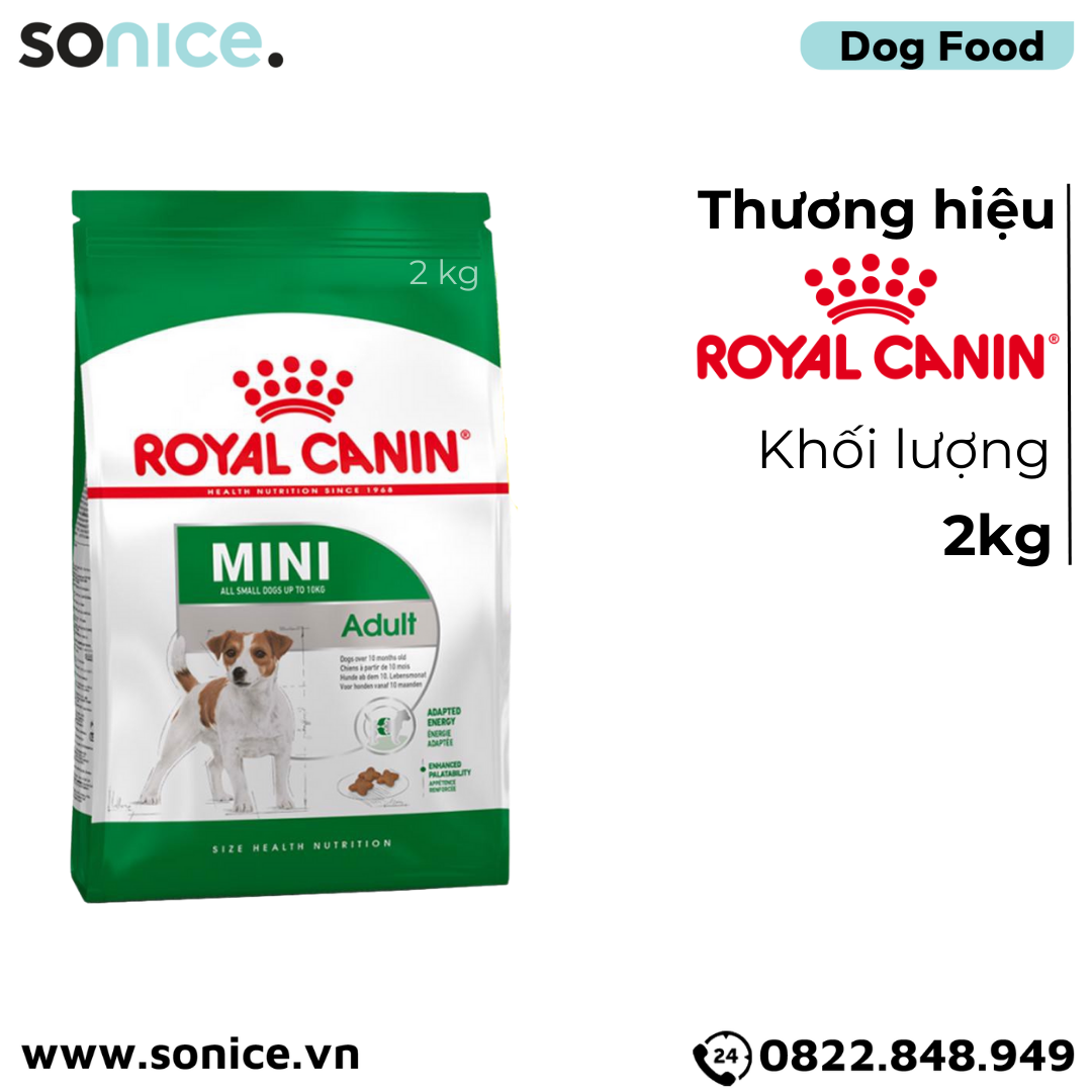  Thức ăn Chó Royal Canin MINI ADULT 2kg SONICE. 