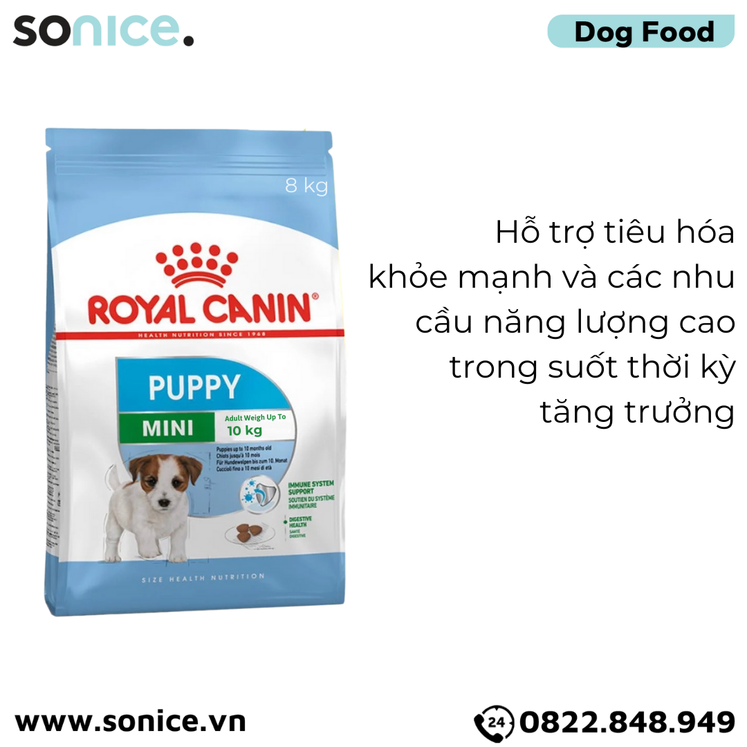  Thức ăn chó Royal Canin MINI PUPPY - 8kg SONICE. 