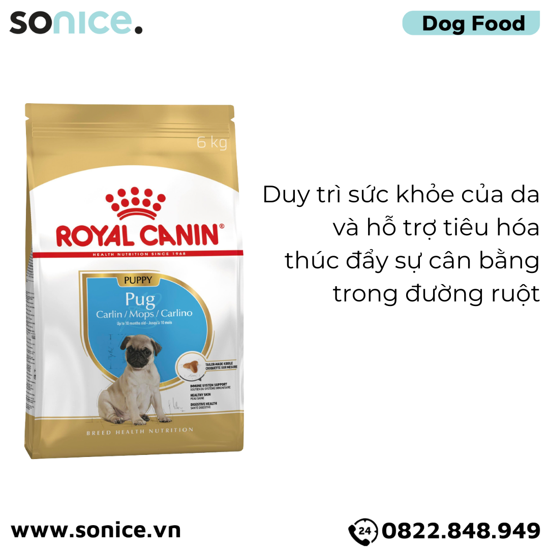  Thức ăn chó Royal Canin Pug Puppy 6kg SONICE. 