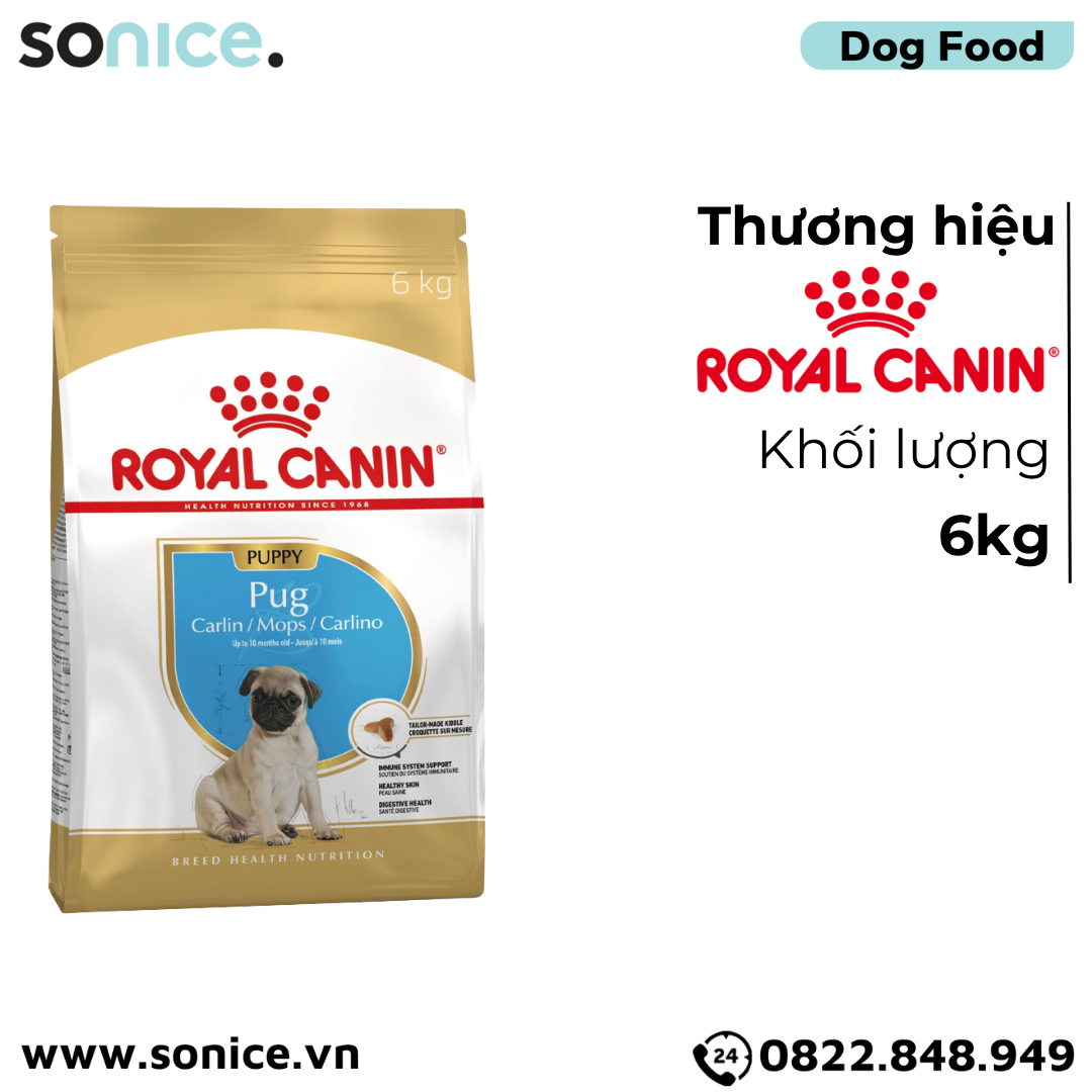  Thức ăn chó Royal Canin Pug Puppy 6kg SONICE. 