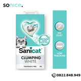  Cát vệ sinh Sanicat Clumping White Litter Oxygen Odour Control 24L - Vón cục và diệt khuẩn SONICE. 