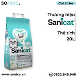  Cát vệ sinh Sanicat Clumping White Litter Oxygen Odour Control Cotton Fresh 20L - Hương bông vải SONICE. 