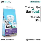  Cát vệ sinh Sanicat Classic Litter Oxygen Odour Control Lavender 30L - Hương Oải hương SONICE. 