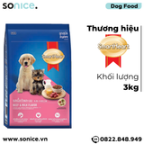  Thức ăn chó SmartHeart Puppy Beef Milk 3kg - Vị Bò & Sữa SONICE. 