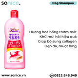  Sữa tắm Joy Johnson Colagen 2in1 Shampoo for Dogs 350ml - Hương hoa hồng, bổ sung Colagen, Nhật Bản - SONICE. 