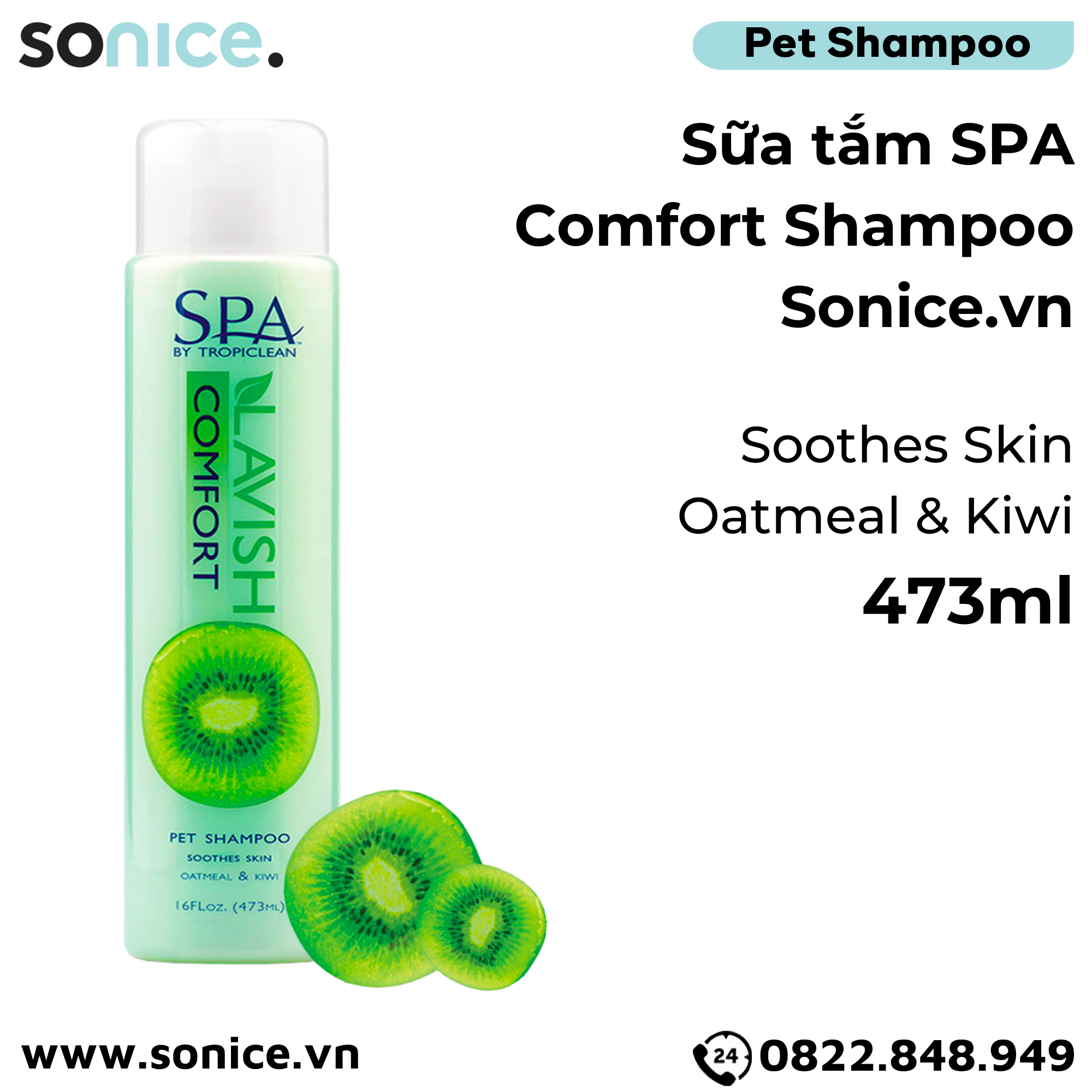  Sữa tắm Spa Comfort Shampoo 473ml - Hương Kiwi SONICE. 