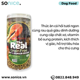  Thức ăn chó The Real Crunch Salmon hộp 450g - Cá hồi giòn SONICE. 