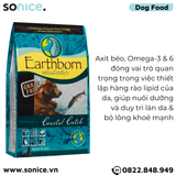  Thức ăn chó Earthborn Coastal Catch - 2.5kg dành cho mọi lứa tuổi SONICE. 