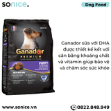  Thức ăn chó GANADOR Puppy 20kg - Milk with DHA SONICE. 