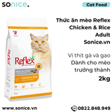  Thức ăn mèo Reflex Chicken & Rice Adult 2kg - Vị gà và gạo SONICE. 