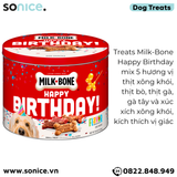  Treats Milk-Bone Happy Birthday Mix 5 Flavours & Vitamin 1.02kg - Bacon, Beef, Chicken, Sausage & Turkey SONICE. 