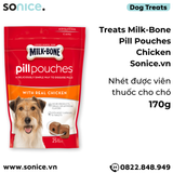  Treat Milk-Bone Pill Pouches Chicken 170g - nhét được viên thuốc cho chó SONICE. 