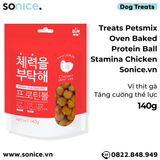  Treats Petsmix Oven Baked Protein Ball Stamina Chicken 140g - Thịt gà, tăng cường thể lực SONICE. 