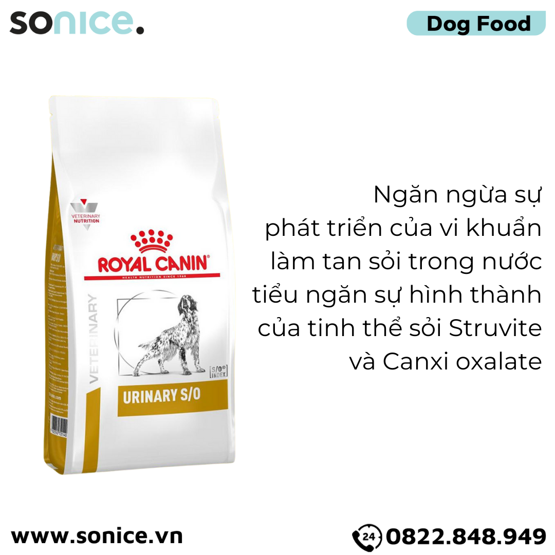  Thức ăn chó Royal Canin Urinary S/O Canine 6kg - Hỗ trợ trị sỏi bàng quang SONICE. 