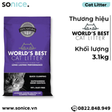  Cát vệ sinh World's Best Lavender Scented 3.1kg - làm từ bắp - Corn Cat Litter SONICE. 