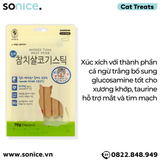  Xúc xích Cá Ngừ Petsmix Smoked Tuna 70g - Hỗ trợ xương khớp & hệ thần kinh cho mèo SONICE. 