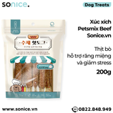  Xúc xích Petsmix Beef 200g Korea - Thịt bò, hỗ trợ răng miệng, giảm stress SONICE. 