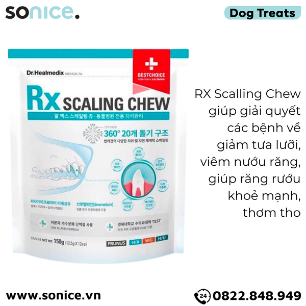  Xương gặm Dr.Healmedix RX Scalling Chew 150g - Sạch răng thơm miệng SONICE. 