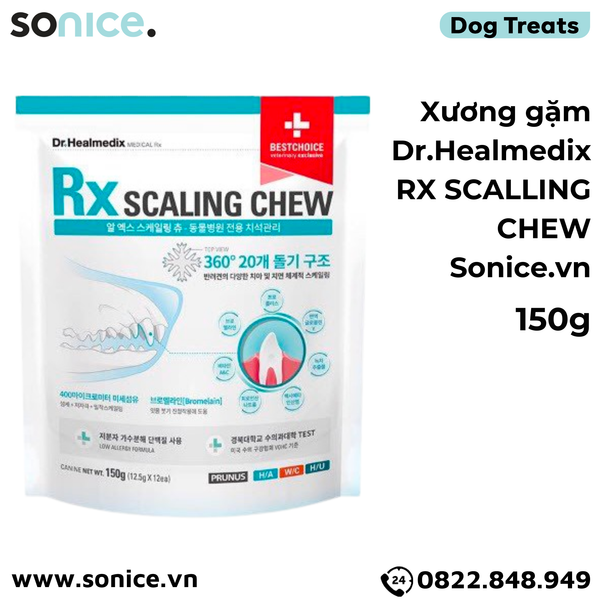 Xương gặm Dr.Healmedix RX Scalling Chew 150g - Sạch răng thơm miệng SONICE. 