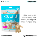  Xương gặm thơm miệng Dental Chews Crocodile 150g - 6 milk - Cá sấu vị sữa SONICE. 