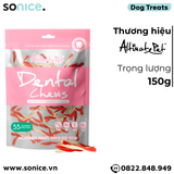  Xương gặm thơm miệng Dental Chews Mini Stick 150g - 55 cranberry - Thanh que vị Nam việt quất SONICE. 