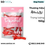  Xương gặm thơm miệng Dental Chews Toothbrush size Medium 150g - 9 cranberry - Bàn chải vị Nam việt quất SONICE. 