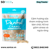  Xương gặm thơm miệng Dental Chews Toothbrush size Mini 150g - 26 milk - Bàn chải vị sữa SONICE. 