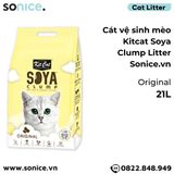  Cát vệ sinh mèo Kit Cat Soya Clump Litter 21L - Làm từ đậu nành tofu SONICE. 