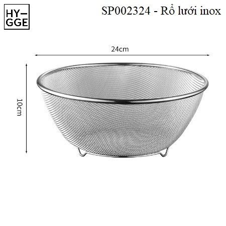  Rổ lưới inox có bo viền đa năng 