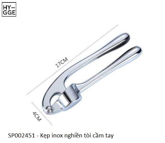  Kẹp Inox nghiền tỏi cầm tay dài 