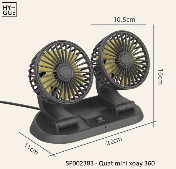 VENTILADOR DOBLE PARA CARRO 306° - VENTILADOR PARA CARRO DOBLE 306° para ca