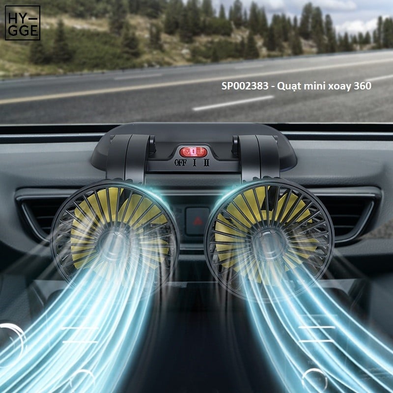 VENTILADOR DOBLE PARA CARRO 306° - VENTILADOR PARA CARRO DOBLE 306° para ca