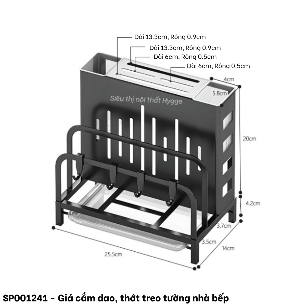  Giá cắm dao, thớt treo tường nhà bếp 