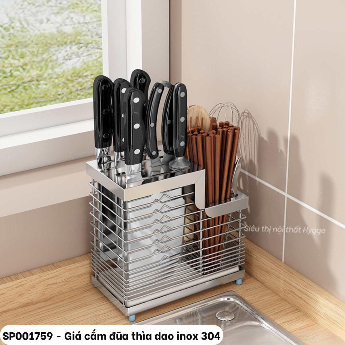  Giá cắm đũa thìa dao inox 304 