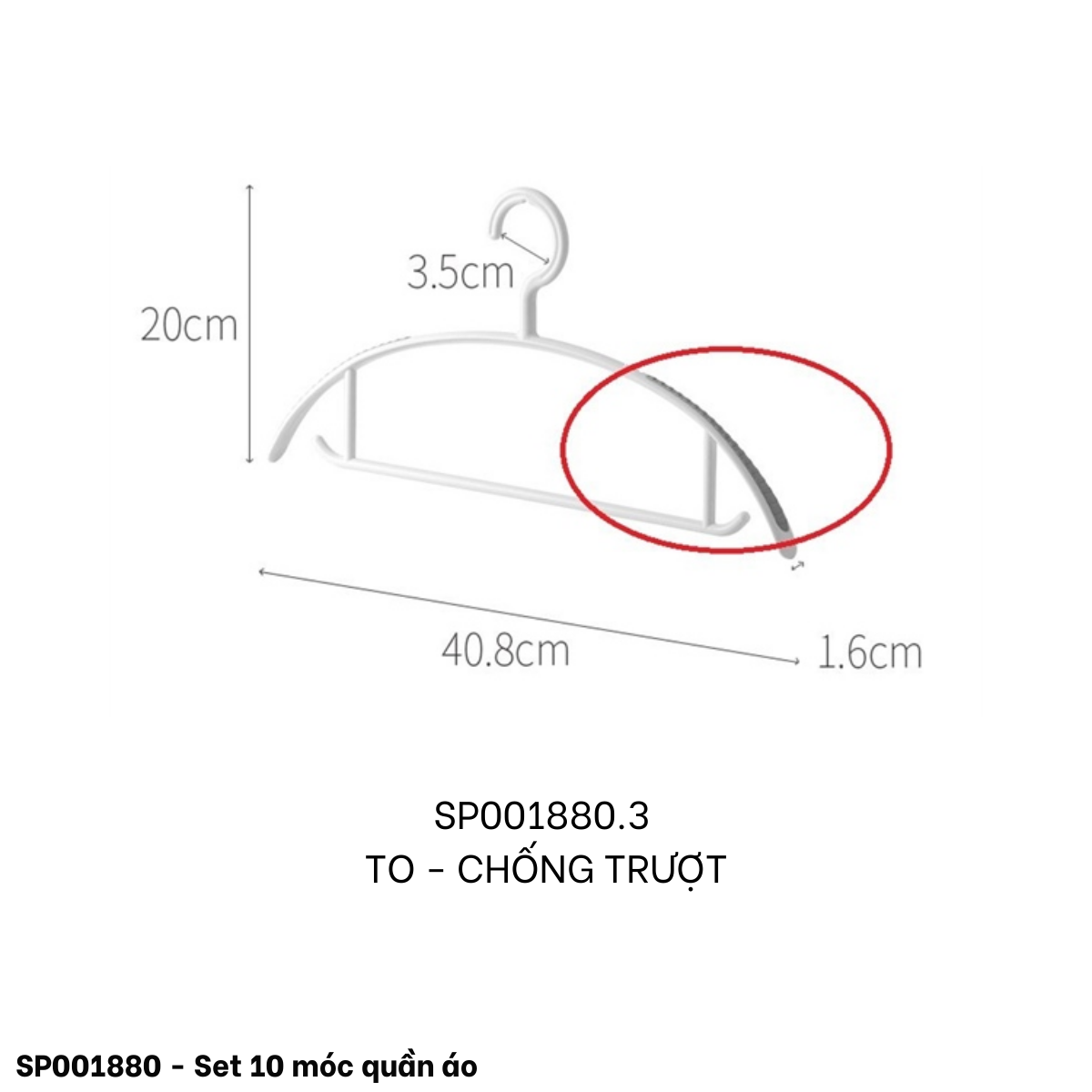  Set 10 móc quần áo 