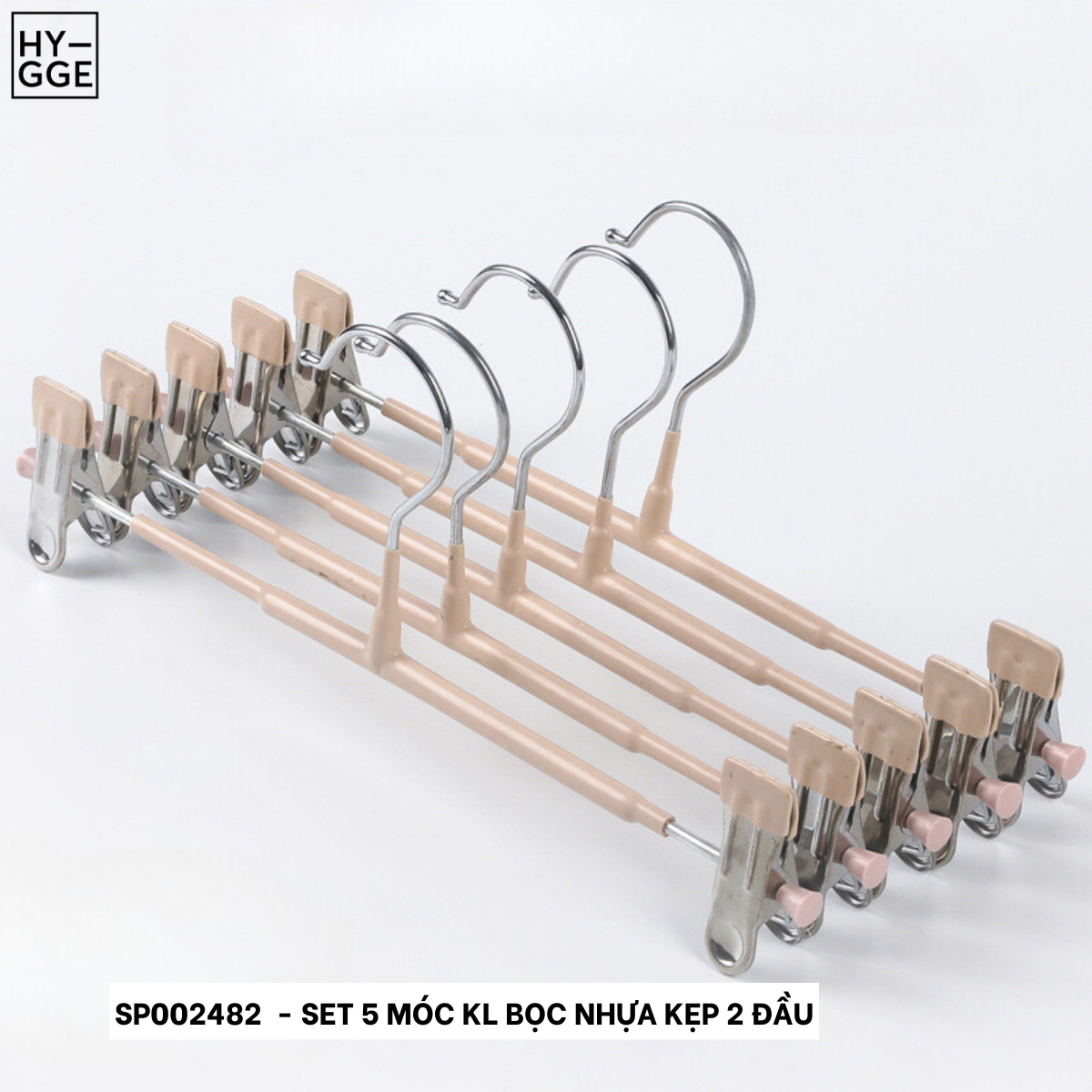  Set 5 móc KL bọc nhựa kẹp 2 đầu 