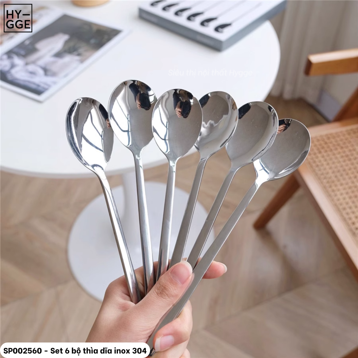  Set 6 bộ thìa dĩa inox 304 