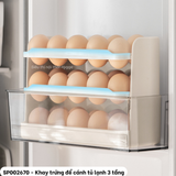  Khay trứng để cánh tủ lạnh 3 tầng 