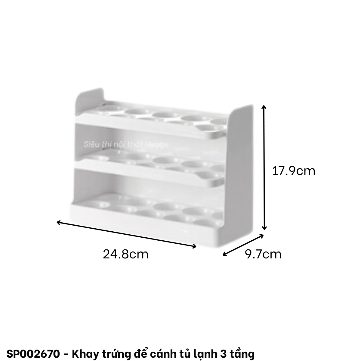  Khay trứng để cánh tủ lạnh 3 tầng 