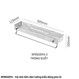  Kệ nhà tắm dán tường kiểu dáng pha lê 