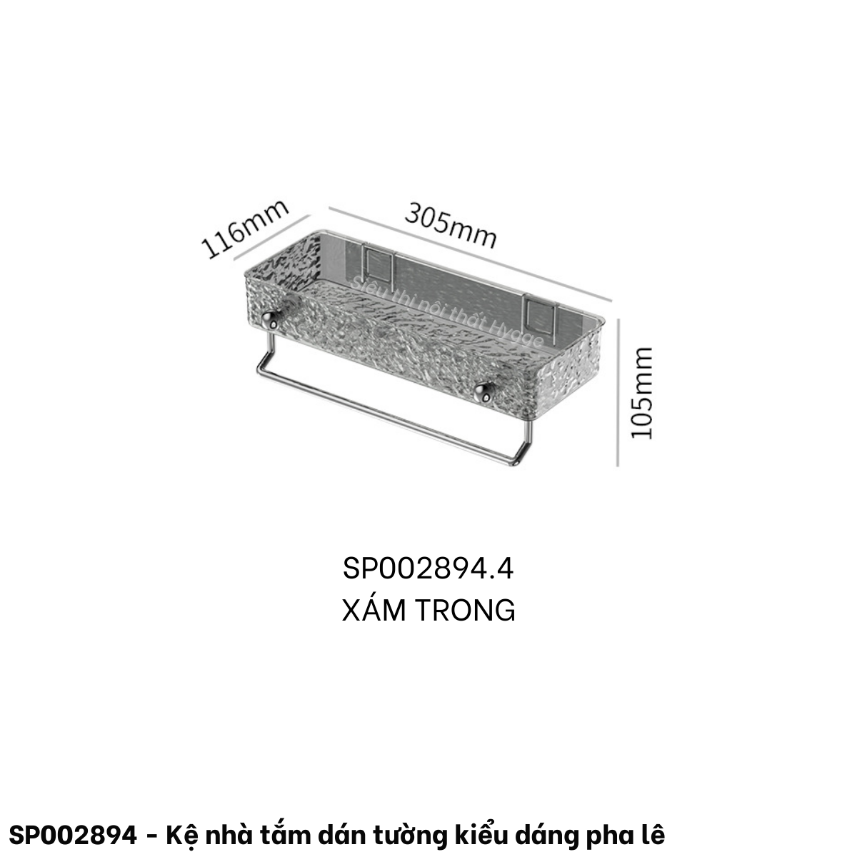  Kệ nhà tắm dán tường kiểu dáng pha lê 