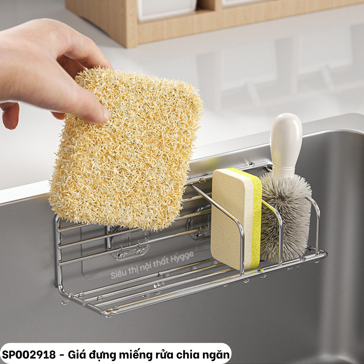  Giá đựng miếng rửa chia ngăn 