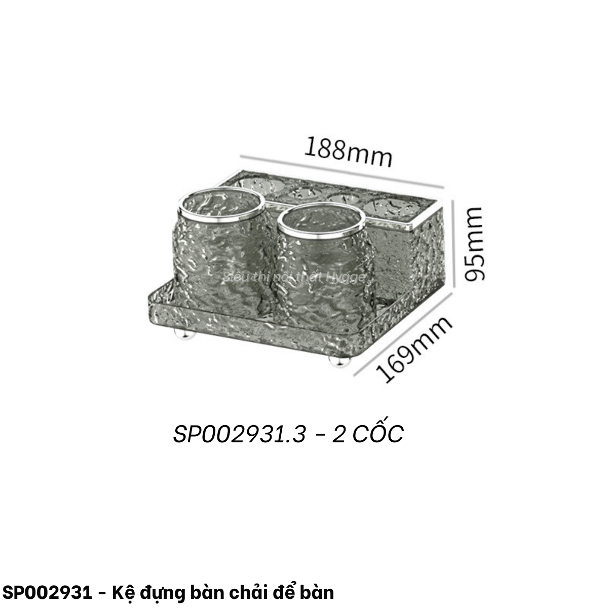  Kệ đựng bàn chải để bàn kiểu dáng pha lê 