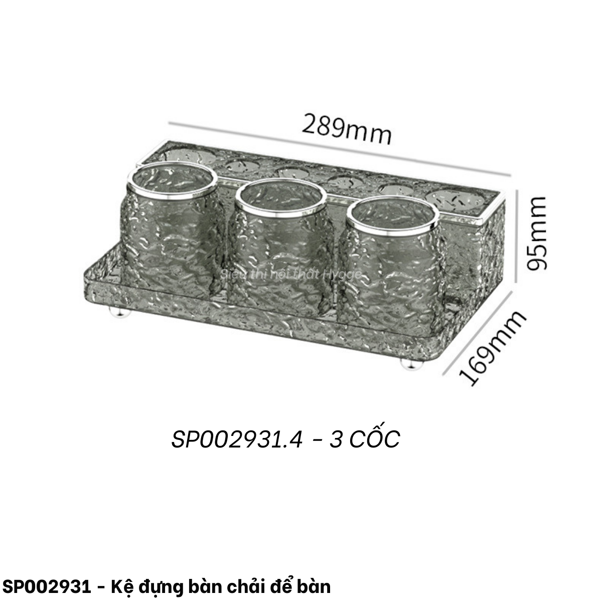  Kệ đựng bàn chải để bàn kiểu dáng pha lê 