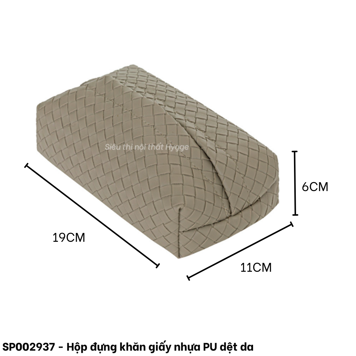  Hộp đựng khăn giấy nhựa PU dệt da 