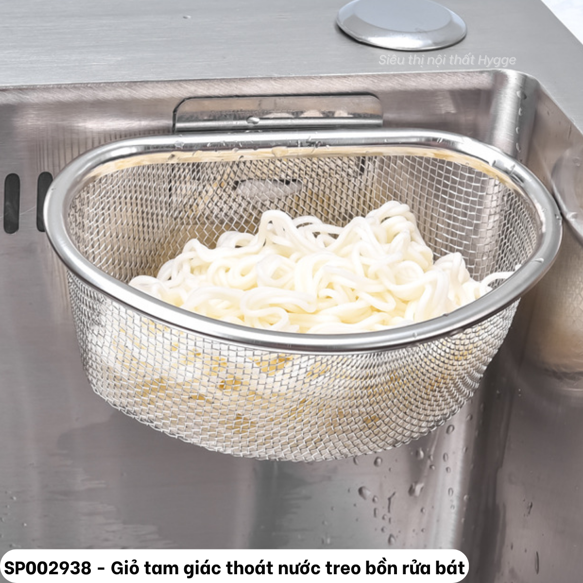  Giỏ tam giác thoát nước treo bồn rửa bát 