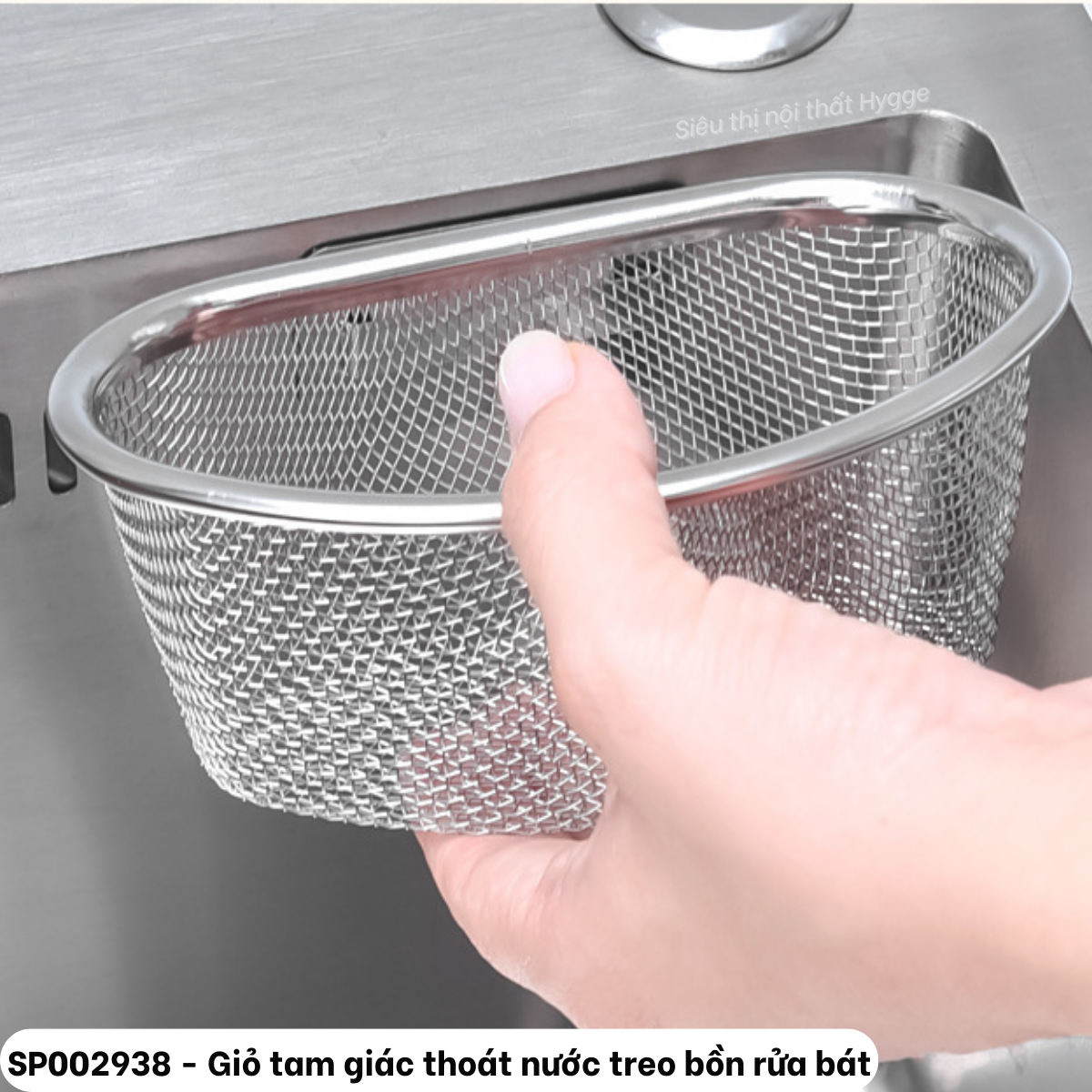  Giỏ tam giác thoát nước treo bồn rửa bát 