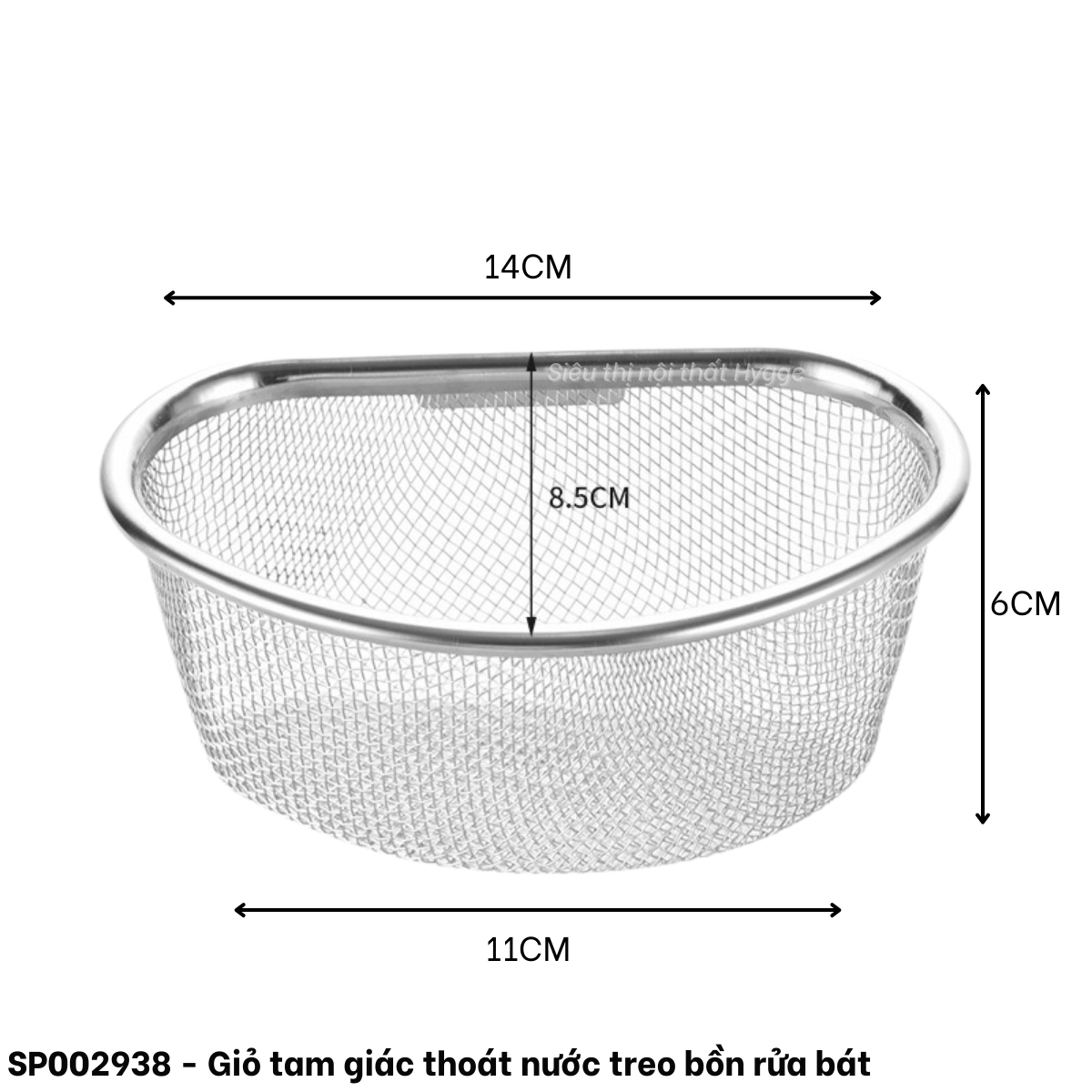  Giỏ tam giác thoát nước treo bồn rửa bát 